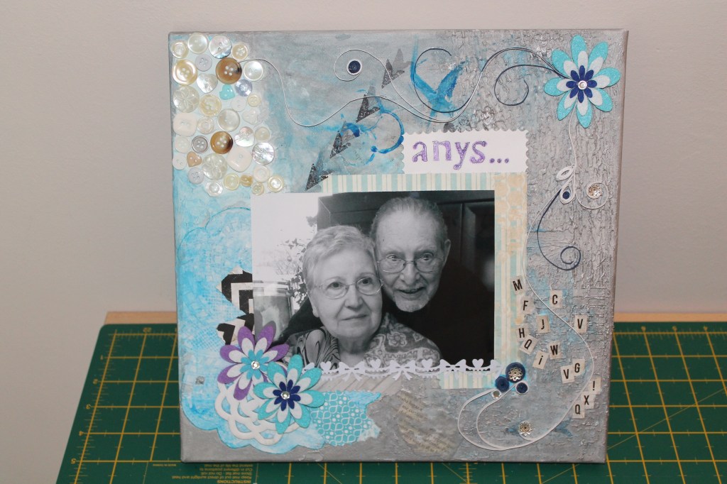 Cuadro con técnicas mixtas para un regalo de&nbsp;cumpleaños