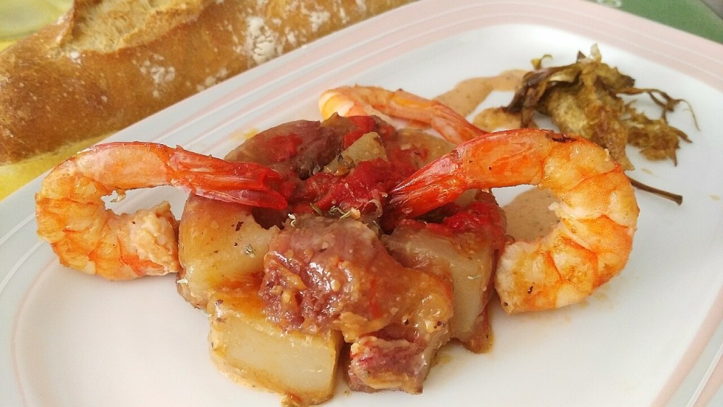 Receta de «CAP I POTA» con&nbsp;langostinos