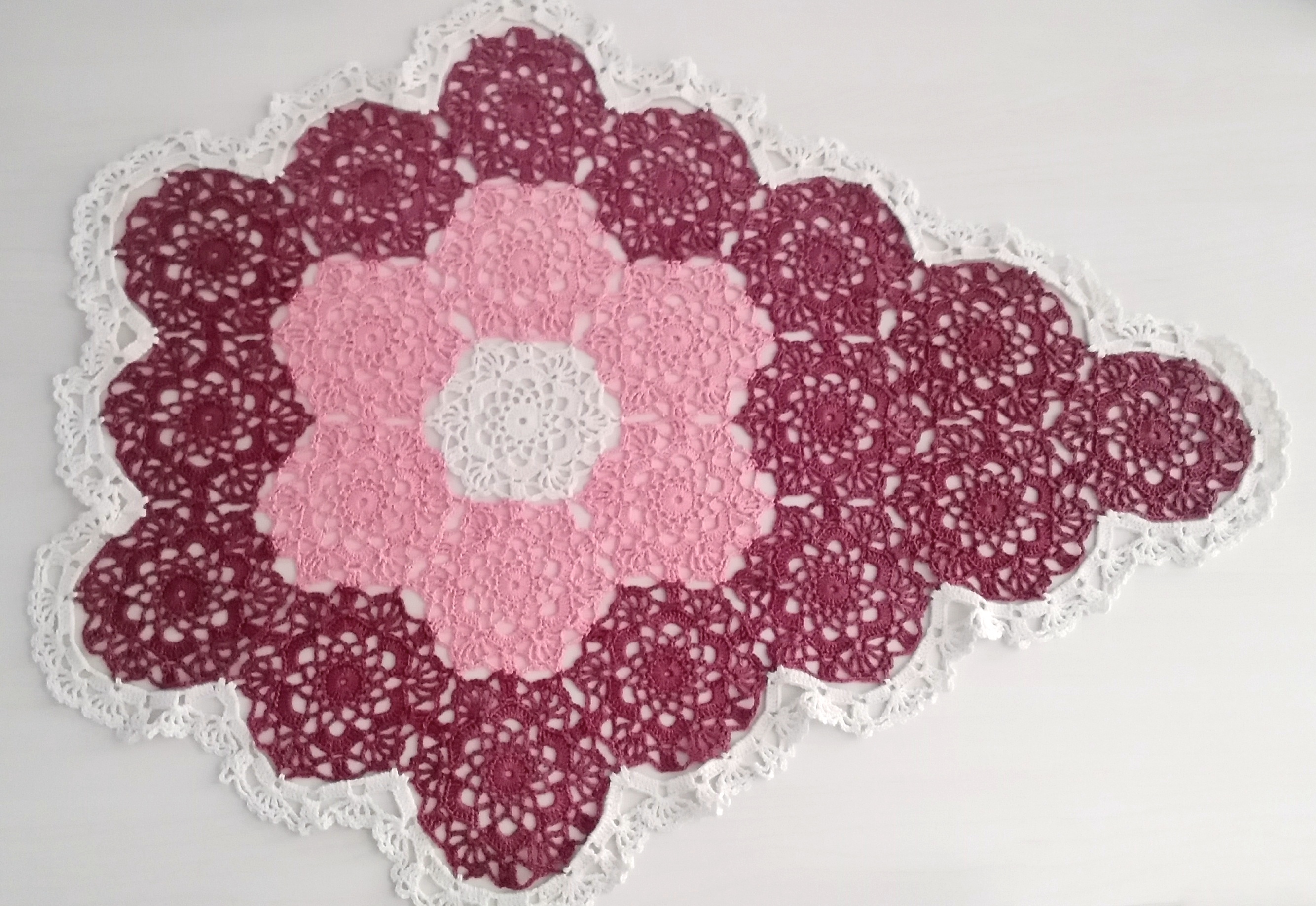 tapete de rosetones a ganchillo