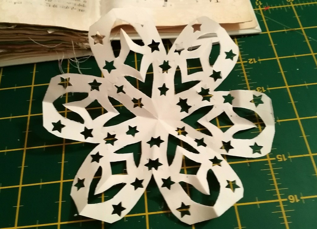 estrella navideña de papel