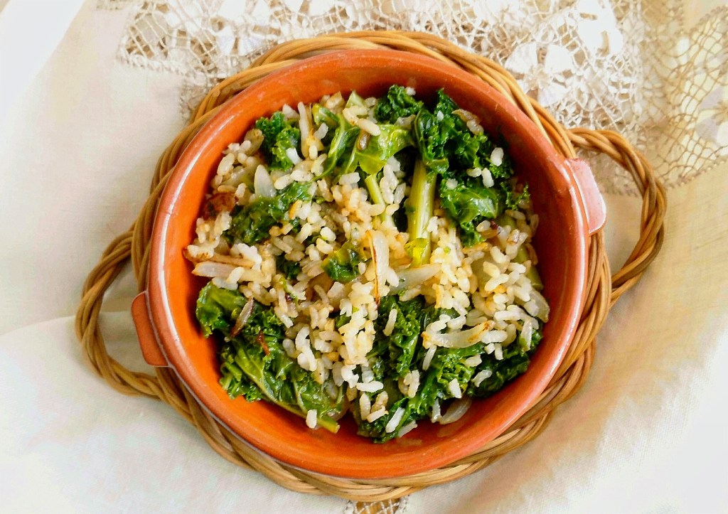 Receta fácil de arroz con col&nbsp;Kale