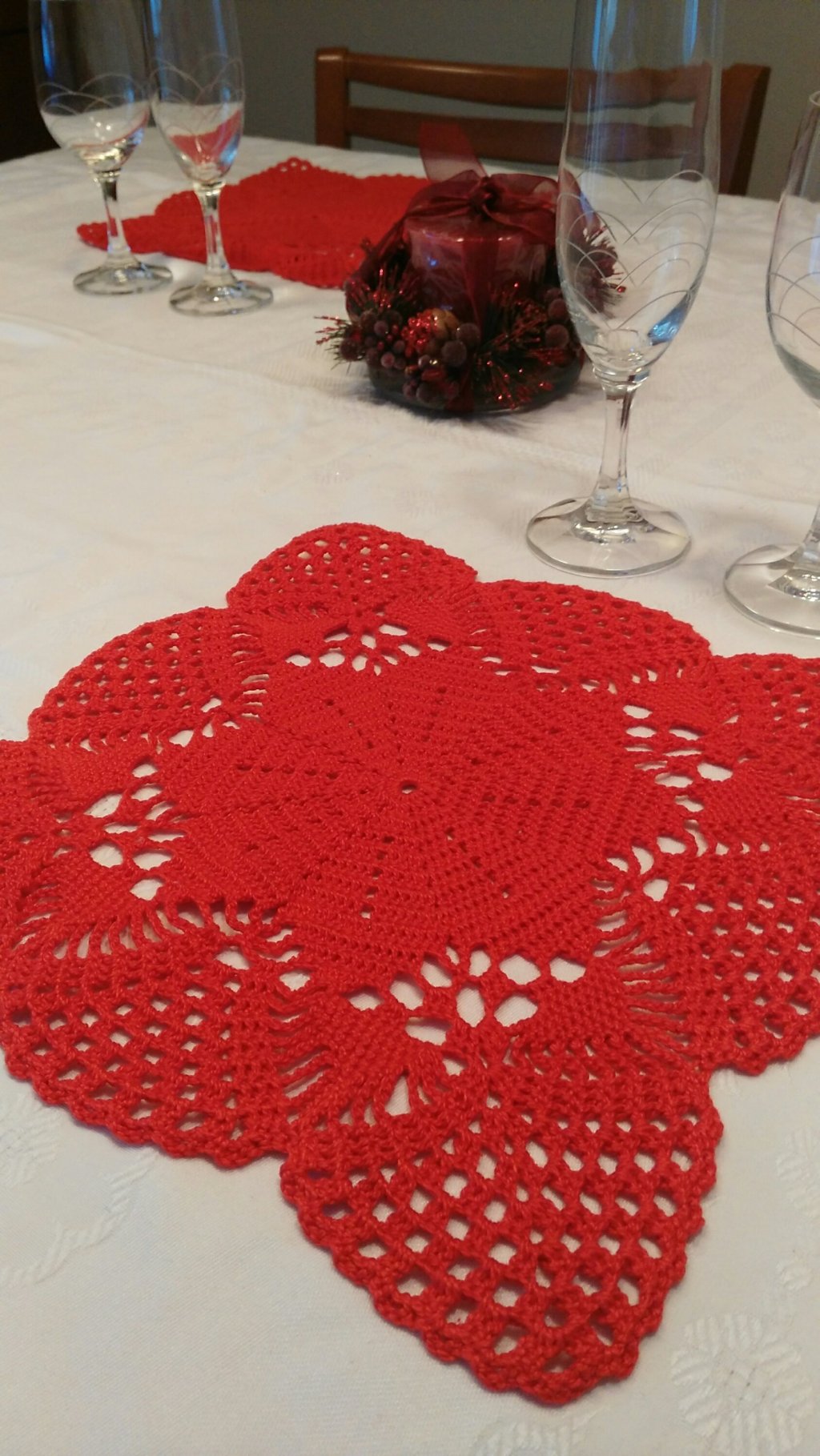 Tapetes salvamanteles para Navidad a&nbsp;ganchillo