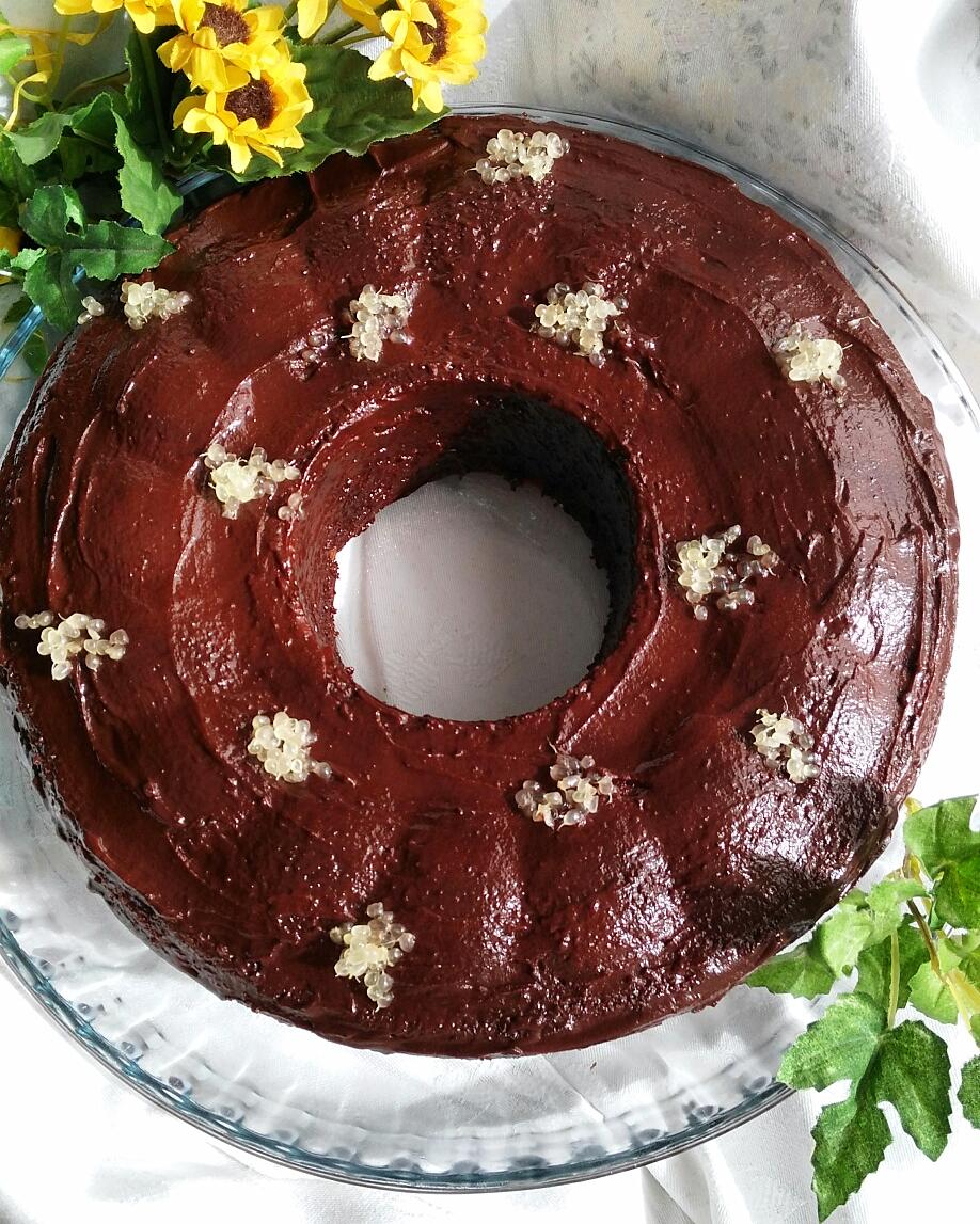 BIZCOCHO de yogur de limón con chocolate