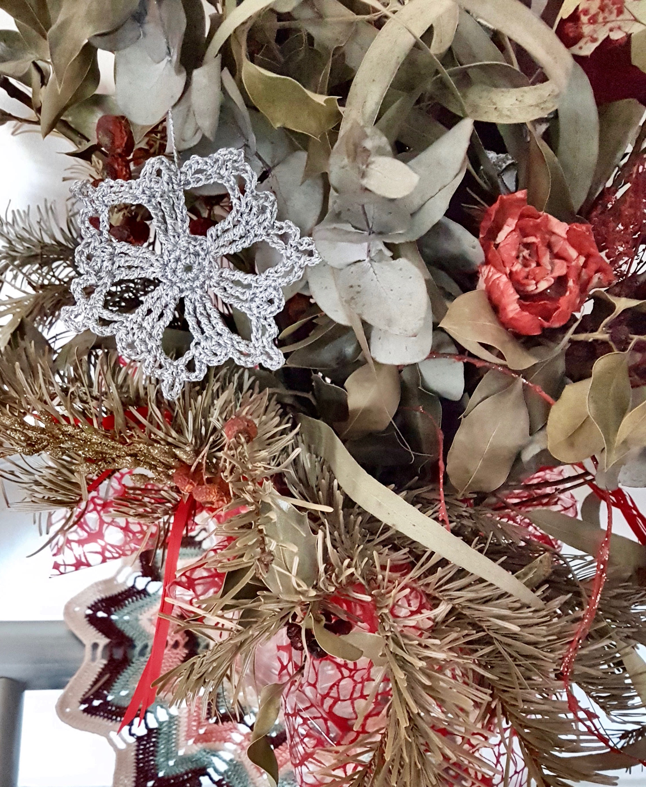 adorno navideño a ganchillo