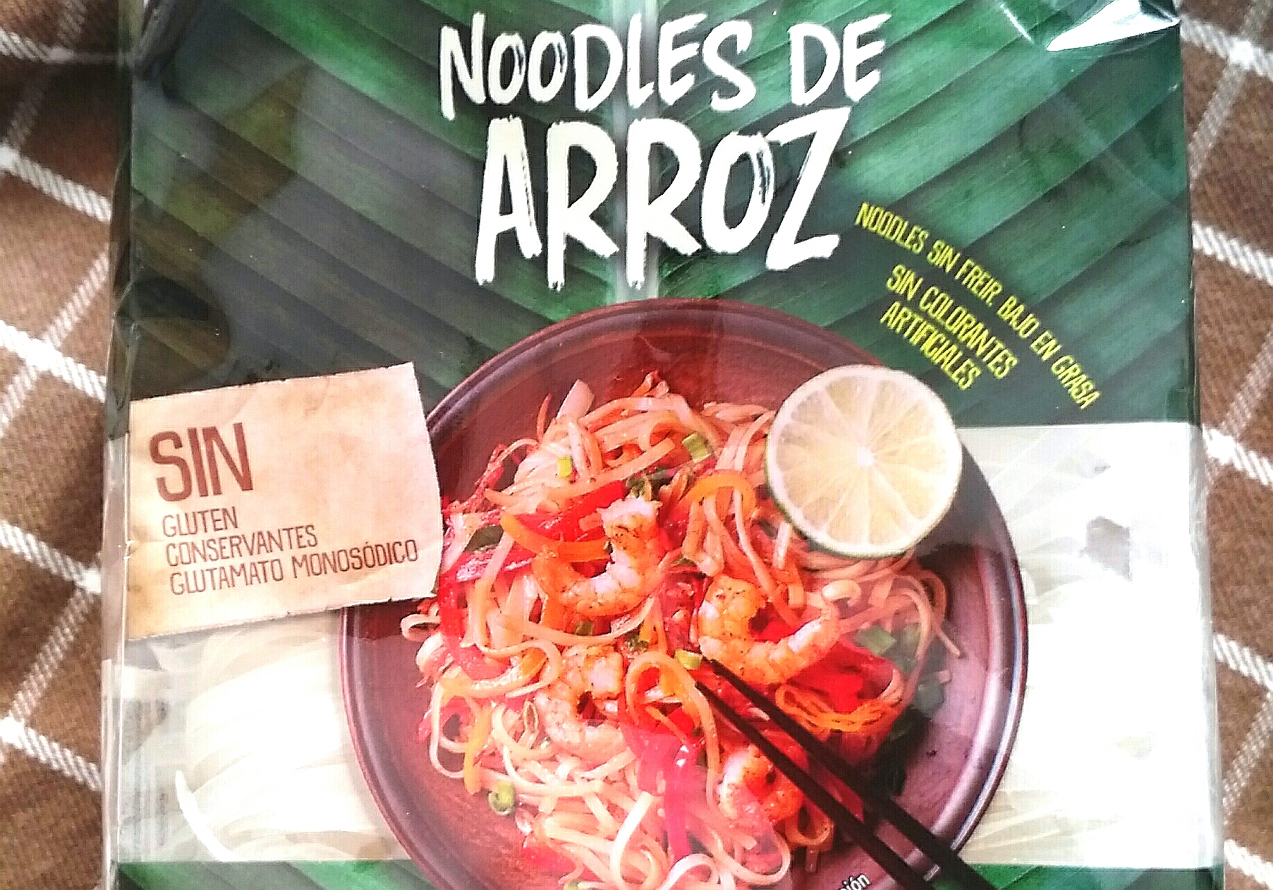 Noodles de arroz, menú diario
