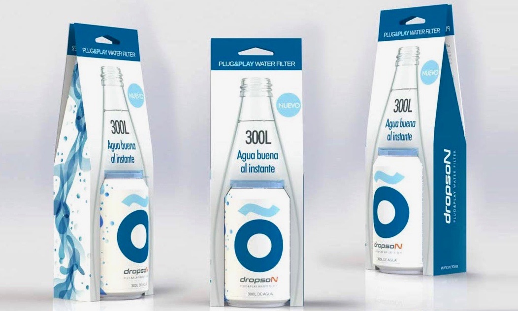 La lata Dropson para filtrar el agua doméstica