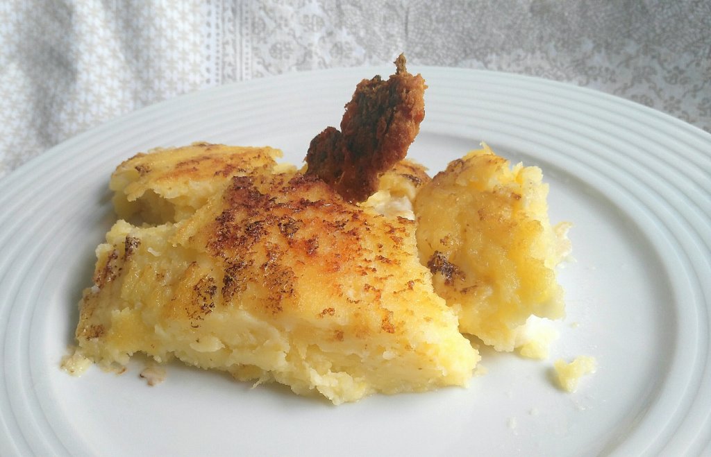 Bacalao con patatas gratinado al&nbsp;alioli
