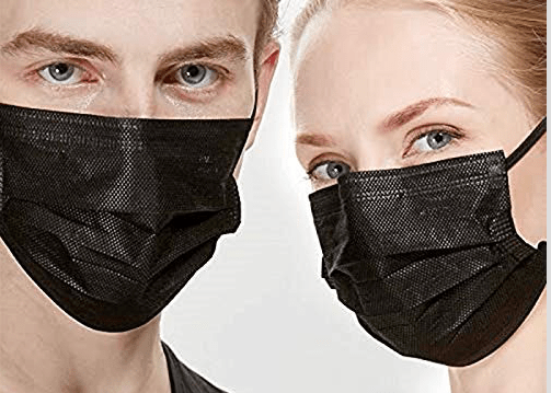 Mascarillas higiénicas negras, desechables, las más vendidas en&nbsp;Amazon