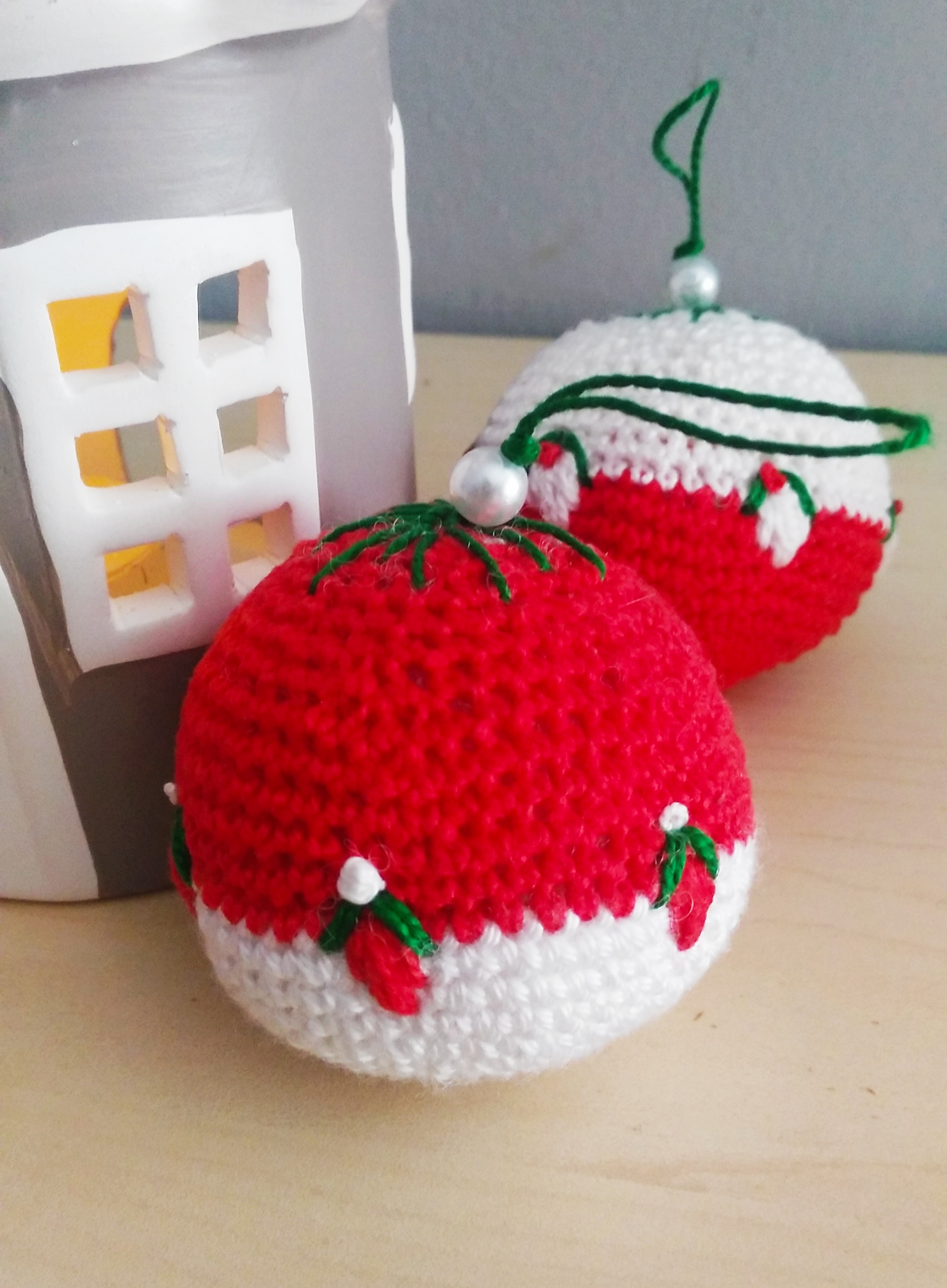 Como hacer bolas de navidad a ganchillo