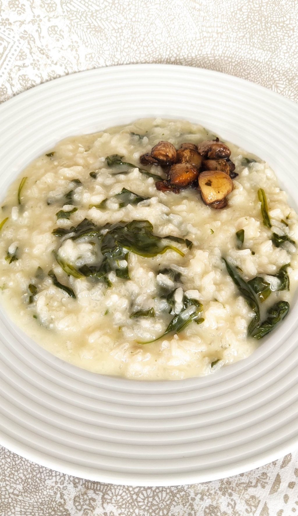 Risotto de espinacas y  queso azul con Monsieur&nbsp;Cuisine