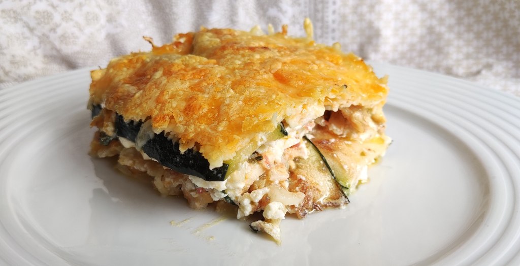 Lasaña de calabacín, atún con queso&nbsp;ricotta